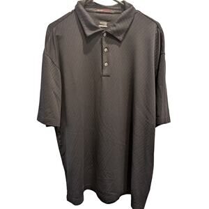 VTG Tiger Woods Collection Nike Fit Dry Large Black Striped Mens Golf Polo